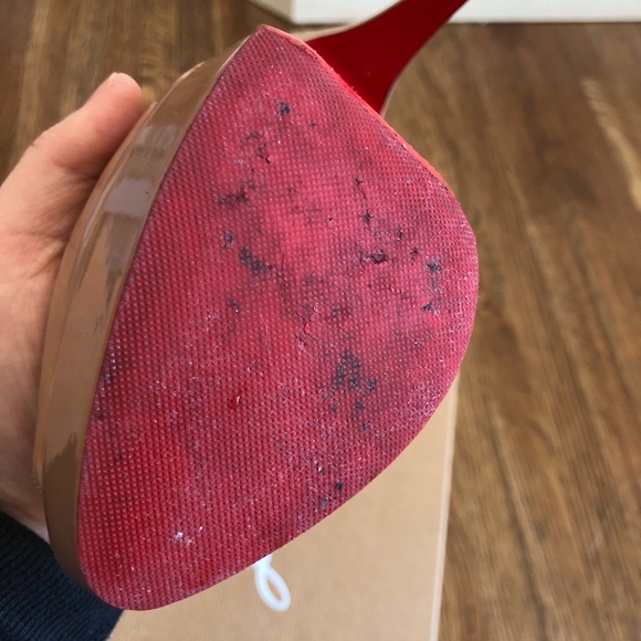 Christian Louboutin Nude Lady Peep 150 Patent Calf - Picture 8 of 9